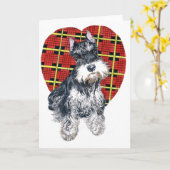 Sybil la carte de voeux de Schnauzer (Fleur jaune)