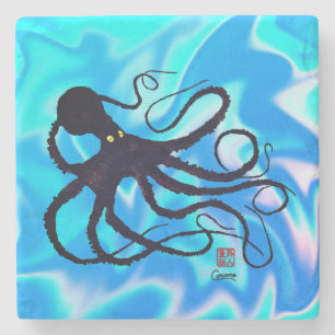 Sybille's Octopus - Marble Onderzetter