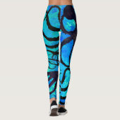 Sybille's octopus on Aqua - Leggings (Achterkant)