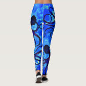 Sybille's octopus on Blue - Leggings (Achterkant)