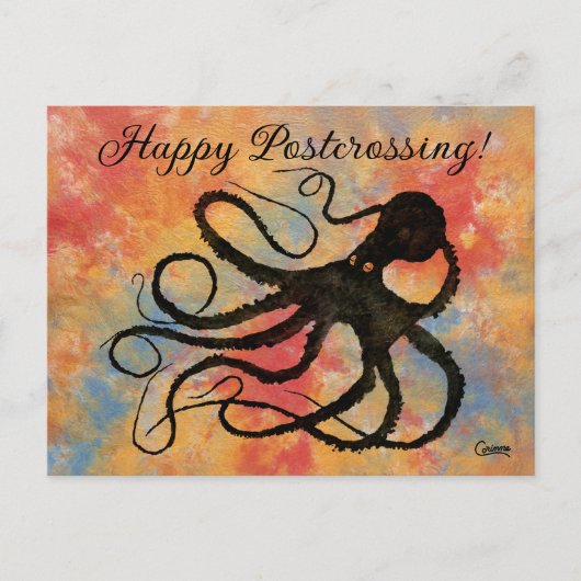 Sybille's Postcrossing Octopus - Briefkaart (Voorkant)
