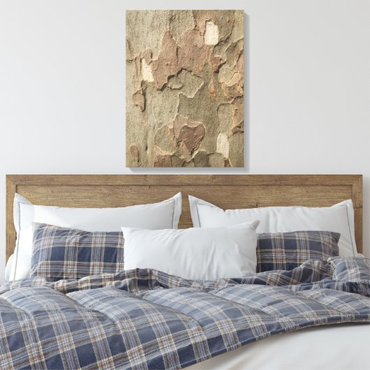 Sycamore Bark Stretched Canvas Art (Insitu (Slaapkamer))