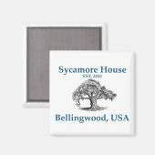 Sycamore House Magnet Magneet (Voorkant / Achterkant)
