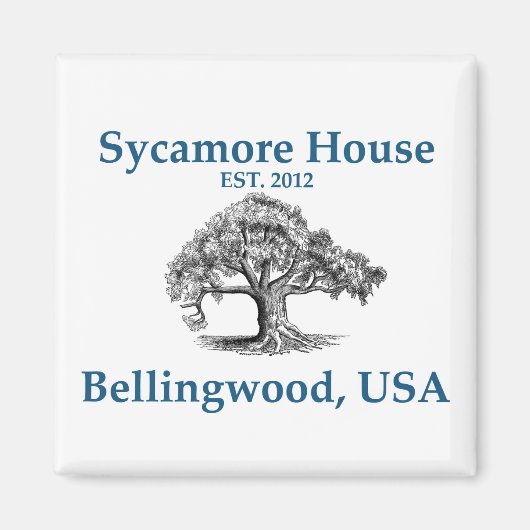 Sycamore House Magnet Magneet (Voorkant)