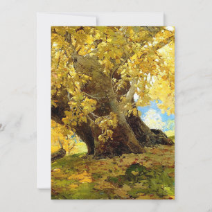 Sycamore in het najaar van Edgar Payne Kaart
