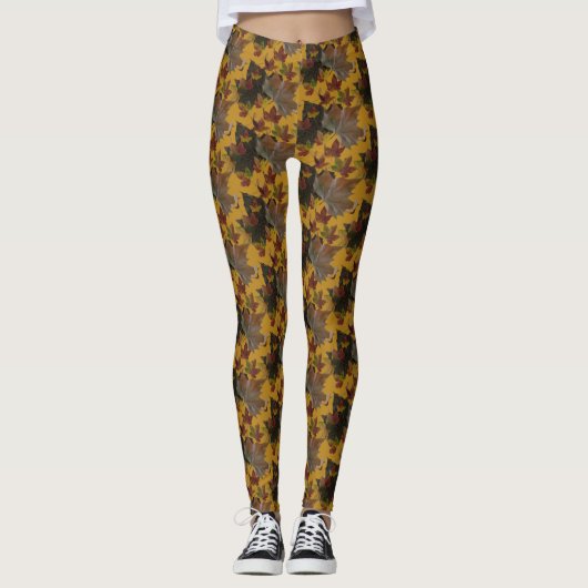 Sycamore Maple lekt patroonveroudering Leggings (Voorkant)