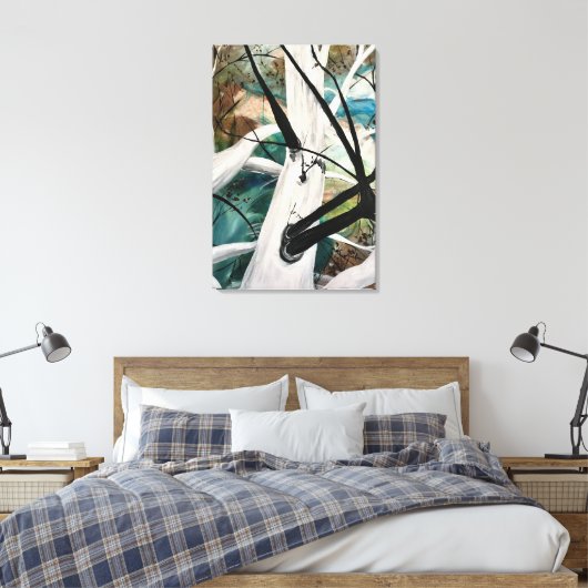 Sycamore-structuur Canvas Afdruk (Insitu (Slaapkamer))