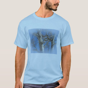 Sycamore-structuur tegen Winter Sky-items T-shirt