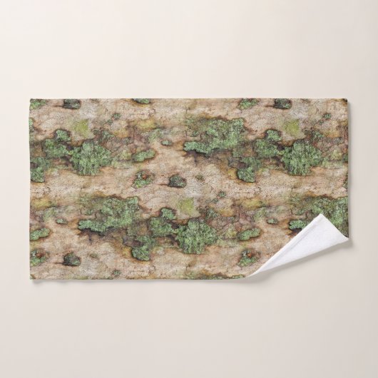 Sycamore Tree Bark Moss Lichen Bad Handdoek (Handdoek)