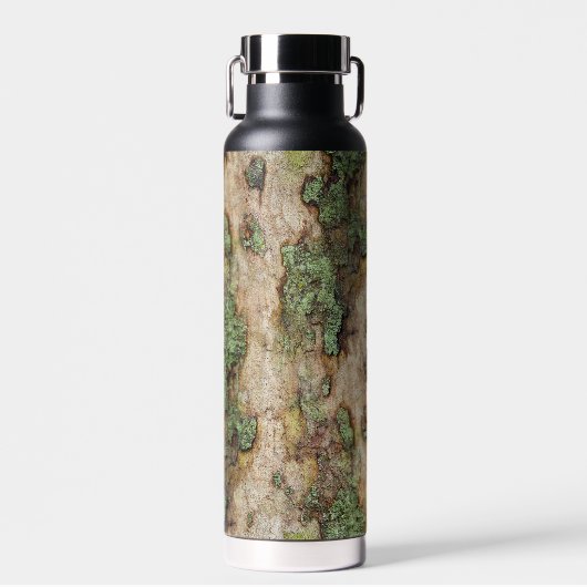 Sycamore Tree Bark Moss Lichen Waterfles (Voorkant)