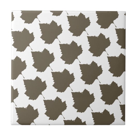 Sycamore Tree Brown Leaf Pattern Tegeltje (Voorkant)