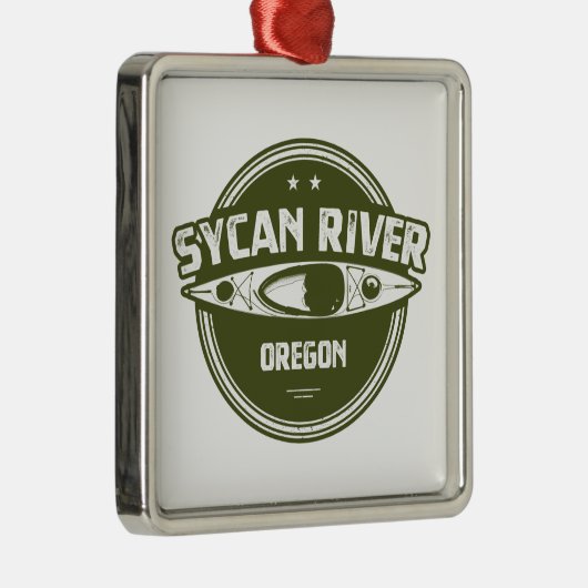 Sycan River Oregon Kayaking Metalen Ornament (Rechts)