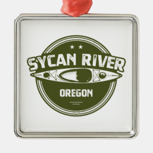 Sycan River Oregon Kayaking Metalen Ornament