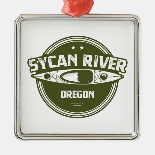 Sycan River Oregon Kayaking Metalen Ornament (Voorkant)
