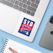 SYD Sydney luchthaven Sticker (Laptop met iPhone)