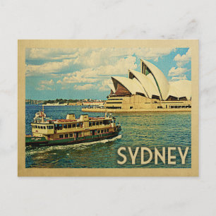 Sydney Australia Briefkaart Vintage Travel