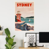 Sydney, Australia Lighthouse Vintage Travel Poster (Thuiskantoor)