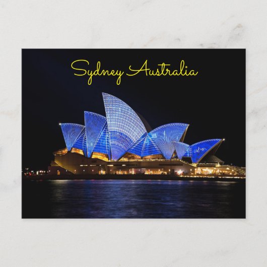 sydney Australia night time Briefkaart (Voorkant)