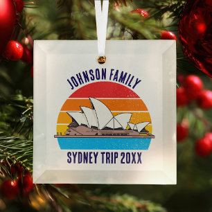 Sydney Australia Opera House Gepersonaliseerde Vak Glas Ornament