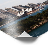 Sydney Australia" Opera House & Harbour Bridge Foto Afdruk (Hoek)