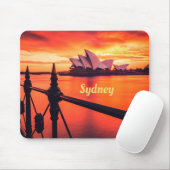 Sydney Australia Opera House Oranje Sky Muismat (Met muis)