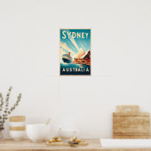 Sydney Australia Retro Travel Poster (Keuken)
