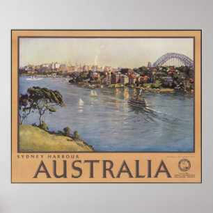 Sydney Australia Vintage Travel Poster & Retro