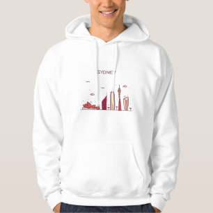 Sydney, Australië Doodle Skyline Hoodie