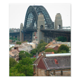 Sydney, Australië. Harbour Bridge. Foto Afdruk