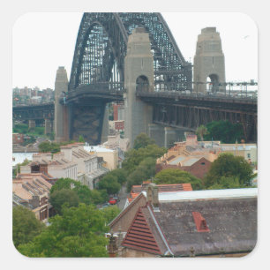Sydney, Australië. Harbour Bridge. Vierkante Sticker
