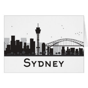 Sydney, Australie horizon noir et blanc de de