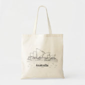 Sydney Australië Kunst Vakantie Tekening Vakantie Tote Bag (Voorkant)