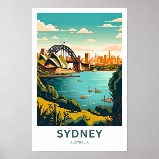 Sydney Australië Reisprint Poster (Voorkant)