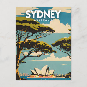 Sydney Australië Travel Art Briefkaart