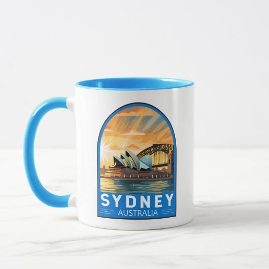 Sydney Australië Travel Art Vintage Mok (Links)