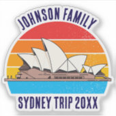 Sydney Australië Trip Opera House Custom Laptop Sticker (Voorkant)
