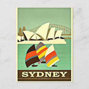 Sydney, Australië, vintage-reizen Briefkaart