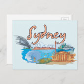 Sydney, Australische beroemde stad Briefkaart (Voorkant / Achterkant)
