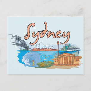 Sydney, Australische beroemde stad Briefkaart