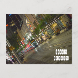 Sydney bij nacht briefkaart