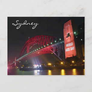 Sydney Bridge Aids Night Briefkaart