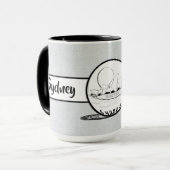 Sydney City Elegant linen Ringer 15oz Mok (Voorkant links)