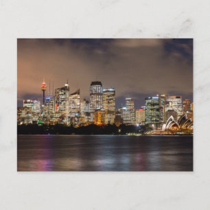 Sydney cityscape at night, Australië Briefkaart