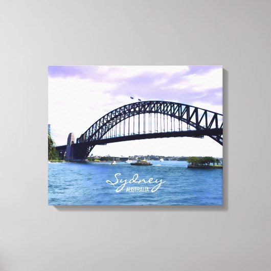 Sydney Ferry Harbor Bridge Canvas Afdruk (Voorkant)