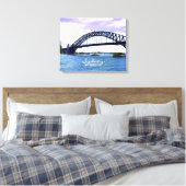 Sydney Ferry Harbor Bridge Canvas Afdruk (Insitu (Slaapkamer))