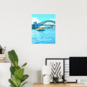 Sydney Ferry Harbor Bridge Poster (Thuiskantoor)