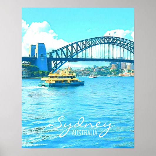 Sydney Ferry Harbor Bridge Poster (Voorkant)