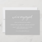 Sydney Grey Modern Wedding Save The Date (Voorkant)