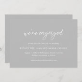 Sydney Grey Modern Wedding Save The Date (Voorkant / Achterkant)