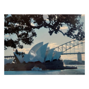 SYDNEY HARBER, AUSTRALIË OPERAHUIS Glossy Poster Perfect Poster